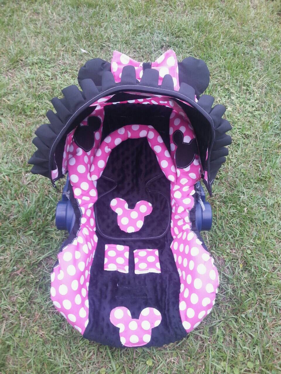 minnie mouse Infant car seat cover canopy by madebymommie on Etsy