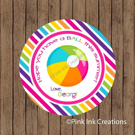 HAVE A BALL Summer Favor Tags / Ball Favor Tags / Teacher Gift