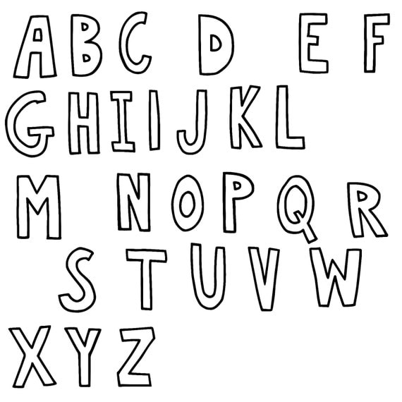 wonky handcut alphabet digital cut file: PNG / SVG for Silhouette Cameo ...