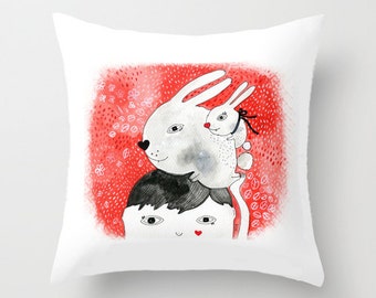 yin yang cat pillow