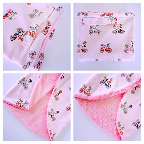 NEWBORN LOUNGER BOPPY Cover / Zipper closure / Cute pink print with