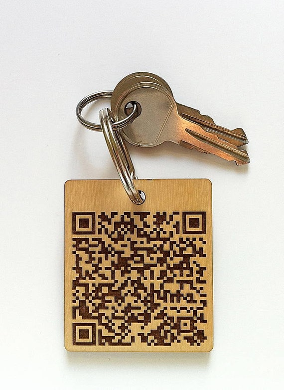 Unique QR Code Keyring Personalised Message Key Ring