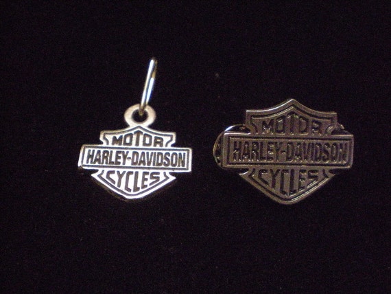 OLD SCHOOL vintage harley davidson pin and zipper pull