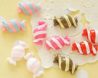 SALE 12 pcs Stripe Candy Cabochon (11mm20mm) CD583
