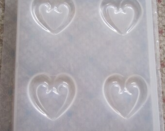 Scroll Hear Resin or Polymer Clay Mold 610