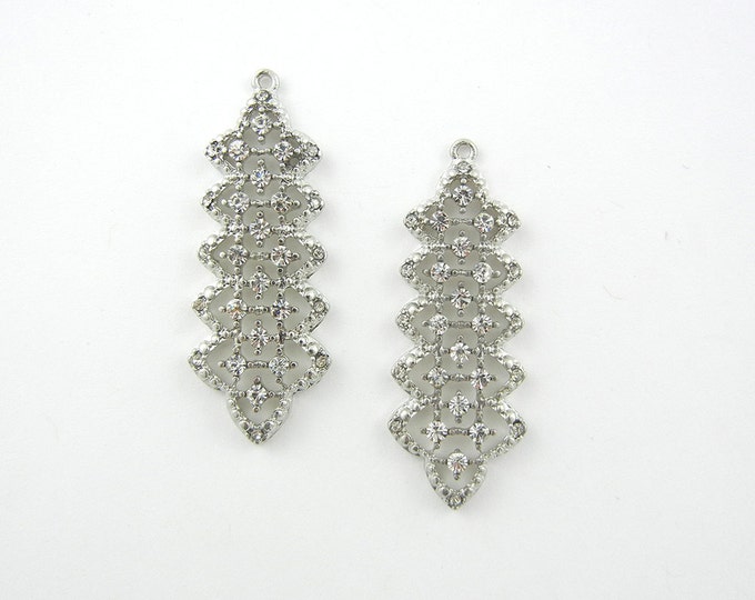 Pair of Rhinestone Drop Charms