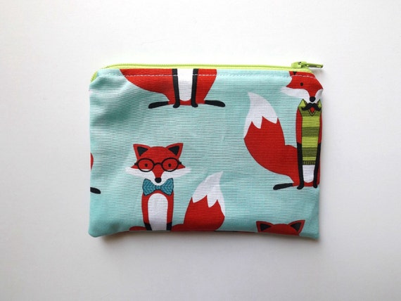 Zippered Snack Bag Kids Snack Bag Fox Lunch Pouch by SaritaBaby