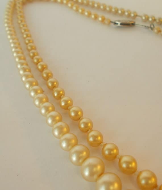 Vintage Pearl Necklace With Silver Clasp Two by prissyantiques
