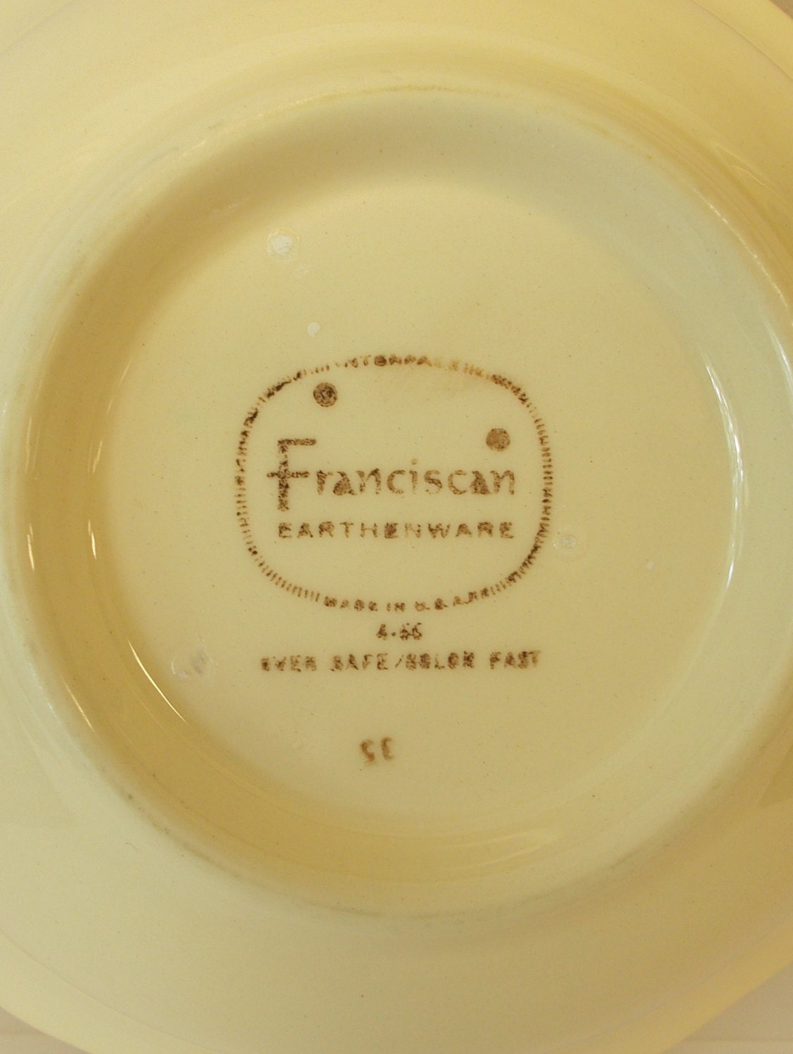 Franciscan Apple Bowl / Dish TV Backstamp 1960s