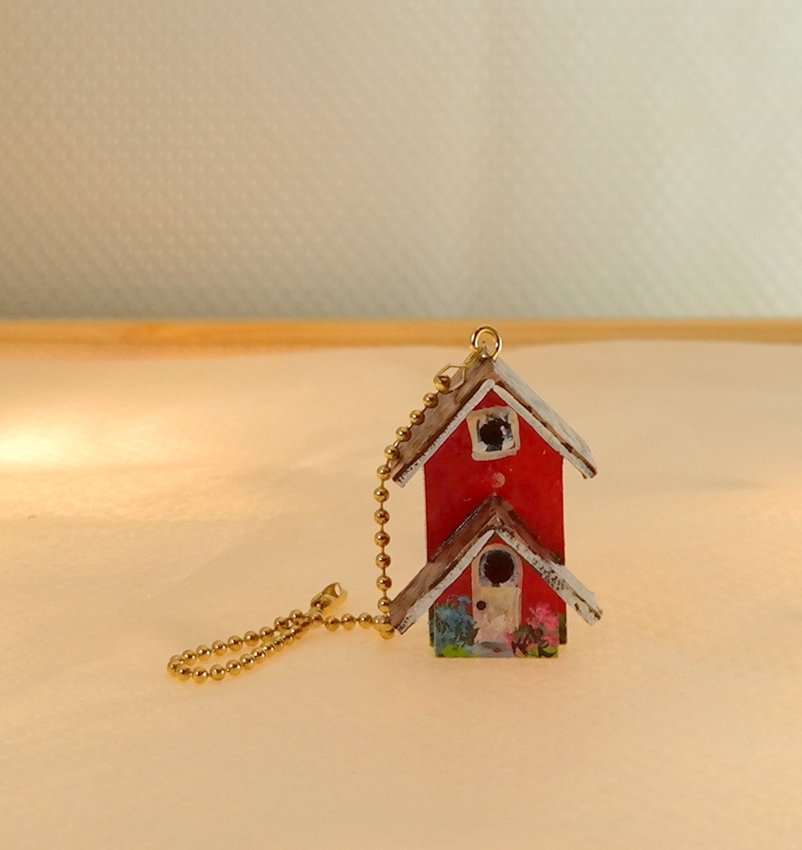 Red and White Two Story Birdhouse Light / by BirdhouseBlessings