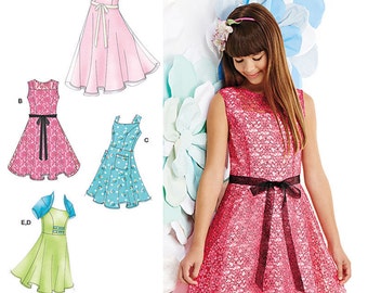 GIRLS DRESS PATTERN! Make Fancy Dress - Sundress / Junior Bridesmaid - Prom - Special Occasion /  Sizes 8 to 16 or 8 1/2 to 16 1/2