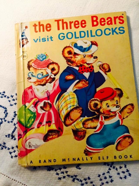 Vintage 1950 The Three Bears Visit Goldilocks Rand McNally Elf