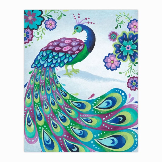 Peacock Art Print 8 X 10