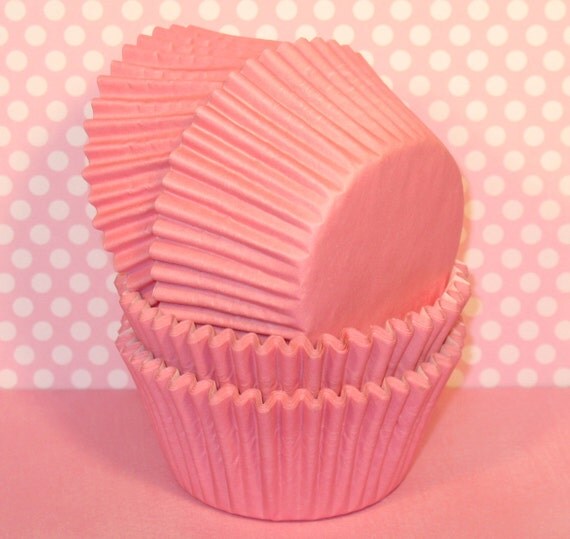 Pastel Pink Designer Heavy Duty Cupcake Liners 32