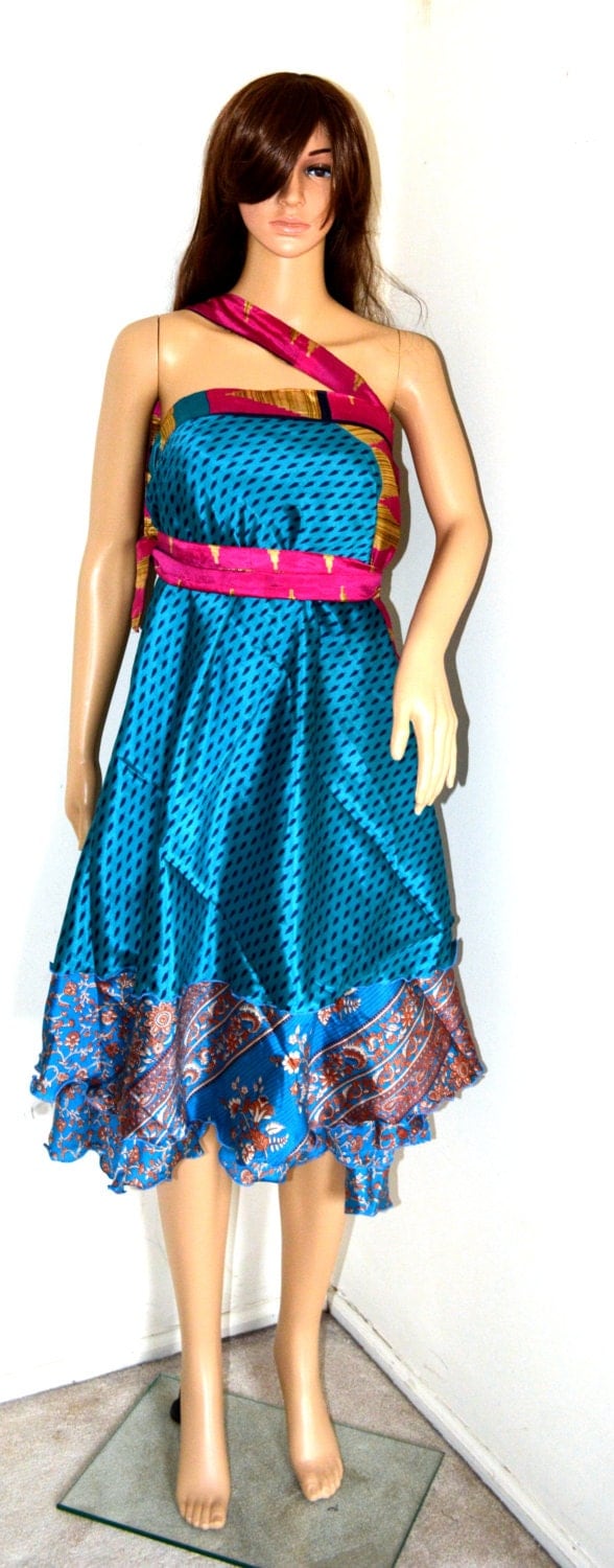 Silk Sari Wrap Skirt/wrap skirt/ many ways to wear/beach