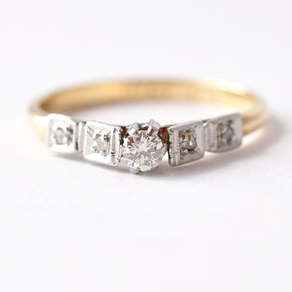 Engagement Rings for Women: 1930s Old Cut by BlueRidgeNotions