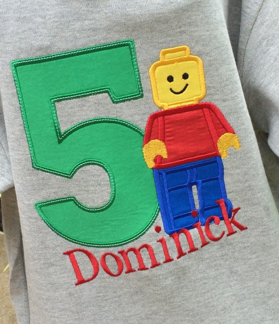 etsy lego birthday shirt