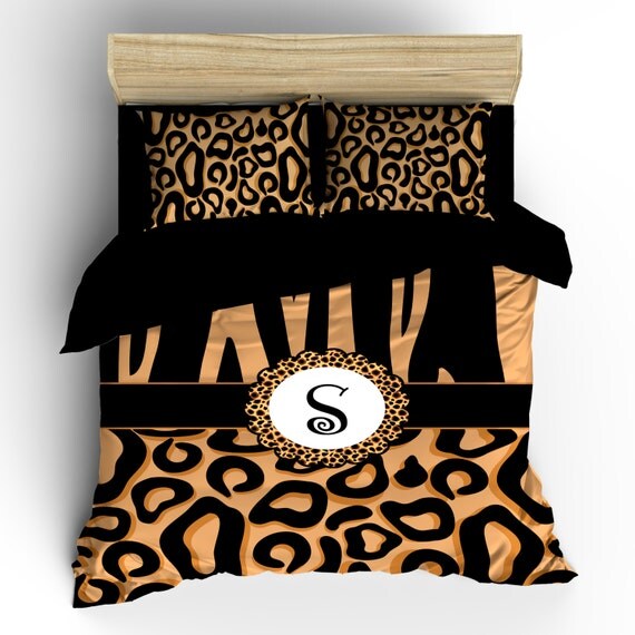 Cheetah Custom Bedding Personalized Available in Toddler