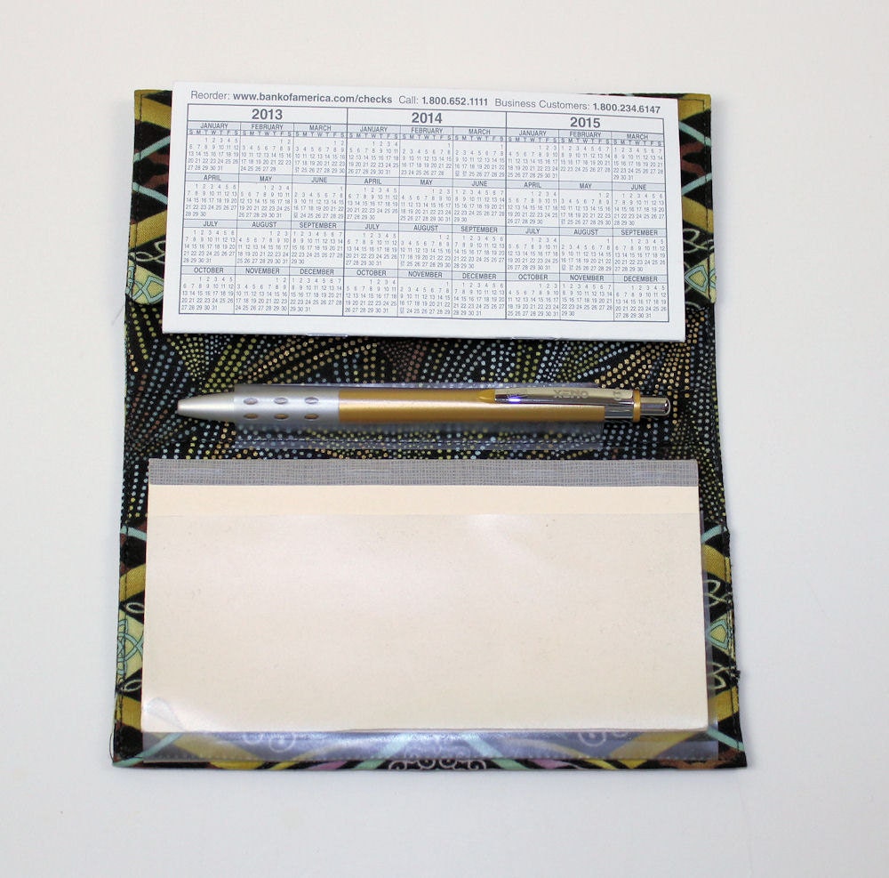Duplicate Checkbook Cover with Pen Holder. Paula Nadelstern