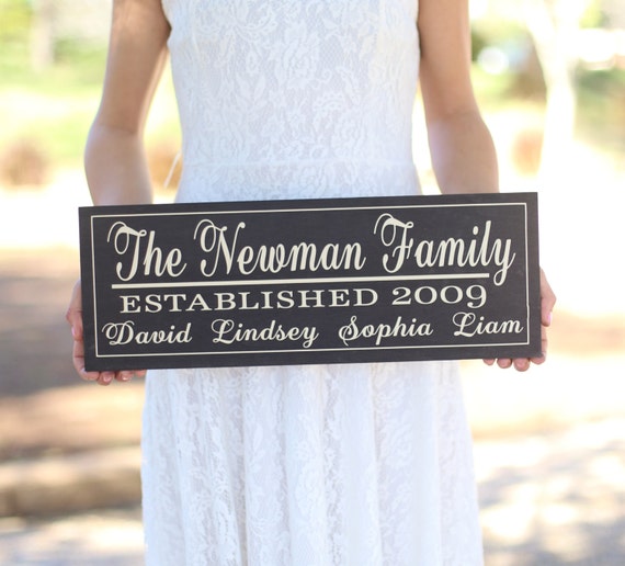 Personalized Family Sign Wedding Christmas Holiday Bridal Shower Gift (Item Number MMHDSR10067) by braggingbags