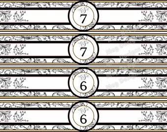 Wedding Flip Flop Size Labels for Beach Weddings Showers Personalized