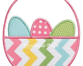 096 Easter Basket Machine Embroidery Applique Design