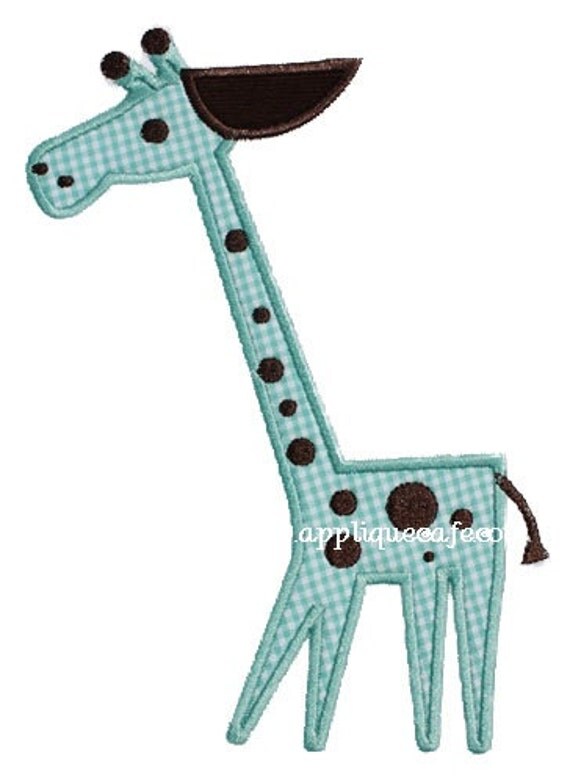 206 Giraffe Machine Embroidery Applique by AppliqueCafeDesigns