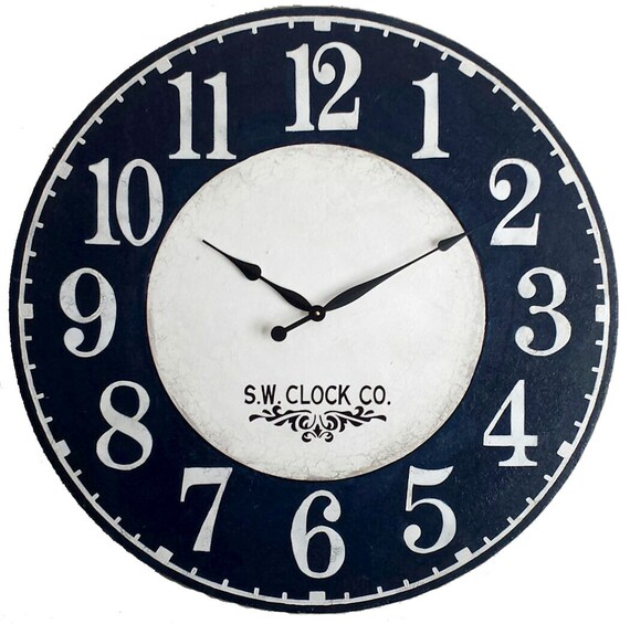 Items similar to 30 inch Americana Large Wall Clock Patriotic colors