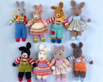 Rabbit Rascals doll knitting pattern - INSTANT DOWNLOAD