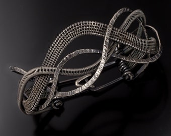 Woven Wave Bracelet - Fine Silver Bracelet
