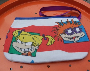RugRats Wristlet / Pouch -- Handmade Nickelodeon Tommie Chuckie Angelica