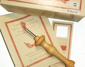 Oxford Wood Punch Needle Rug Hooking Tool #10 1/4" Fine