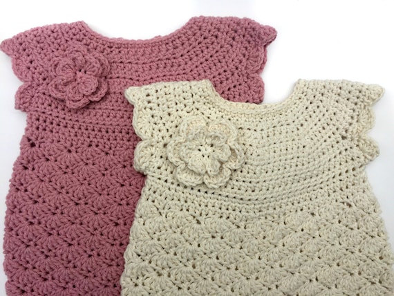 Baby Dress Crochet Pattern for 3 to 18 month Digital PDF Dress Pattern for Babies - No.921