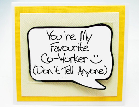 Funny Co-Worker Card. Co-Worker Gift Card. Magnet Card for