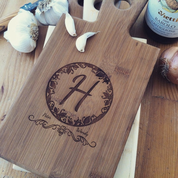 Custom Engraved Serving Board Personalized Paddle Cutting