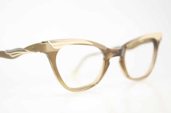 NOS Large Brown Cat Eye Glasses Cateye by VintageOpticalShop
