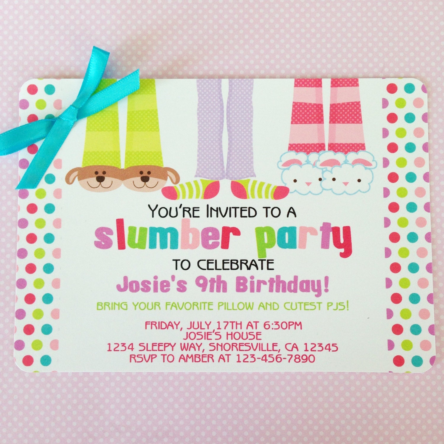 printable slumber party birthday invitation printable