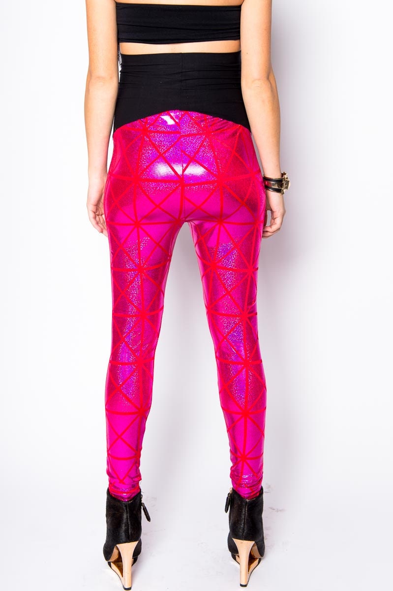 Pink Disco Maternity Leggings By Messqueennewyork On Etsy 8695