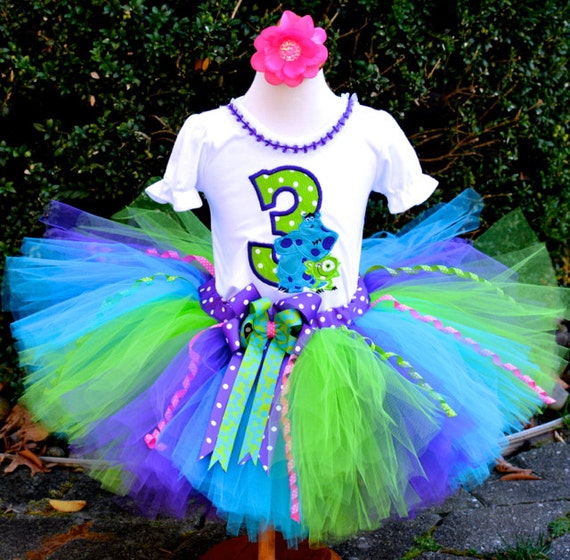 Sully & Mike Birthday Tutu Set...Monsters by PoshPinkTutus on Etsy