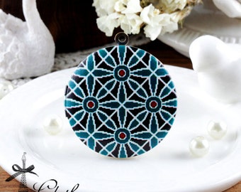 New High Quality 1pcs 33mm Handmade Antique Bronze Brass Photo Locket Charm Pendant-Geometry (LOCKP-W-74)