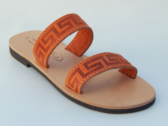 Greek leather sandals, bohemian shoesFlat sandals for womenLeather ...