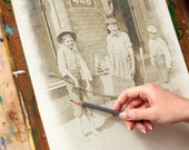 Boys, carrying home Firewood from Factory. Cincinnati. Aug. 1908. Location: Cincinnati, Ohio. Digital Download