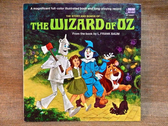 The WIZARD of Oz Disneyland Record with full-colored