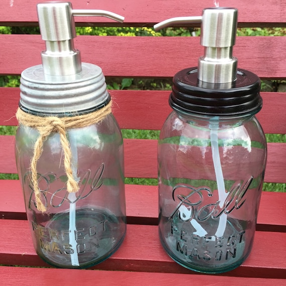 DIY Metal Pump & Mason Jar Lid by KaseySimplyPrimitive on Etsy