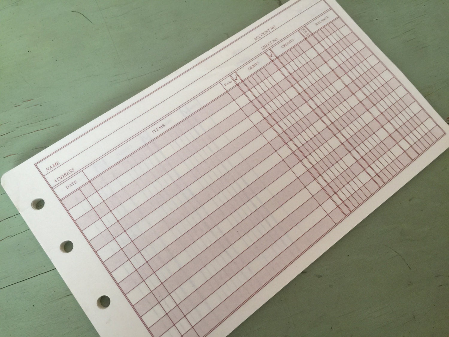 Vintage Ledger Paper Record Keeping Vintage Office Office