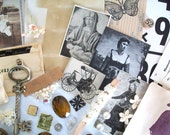 vintage journaling kit . vintage sewing supplies . DIY supplies embellishments vintage lace journaling supplies . journaling embellishments