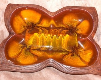Vintage California Pottery Butterfly Ashtray