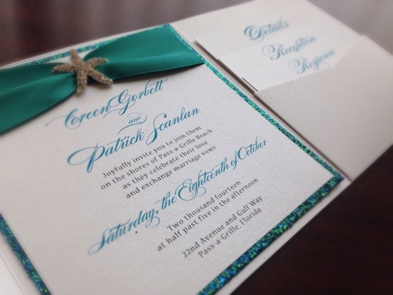 Little Mermaid Wedding Invitations 3