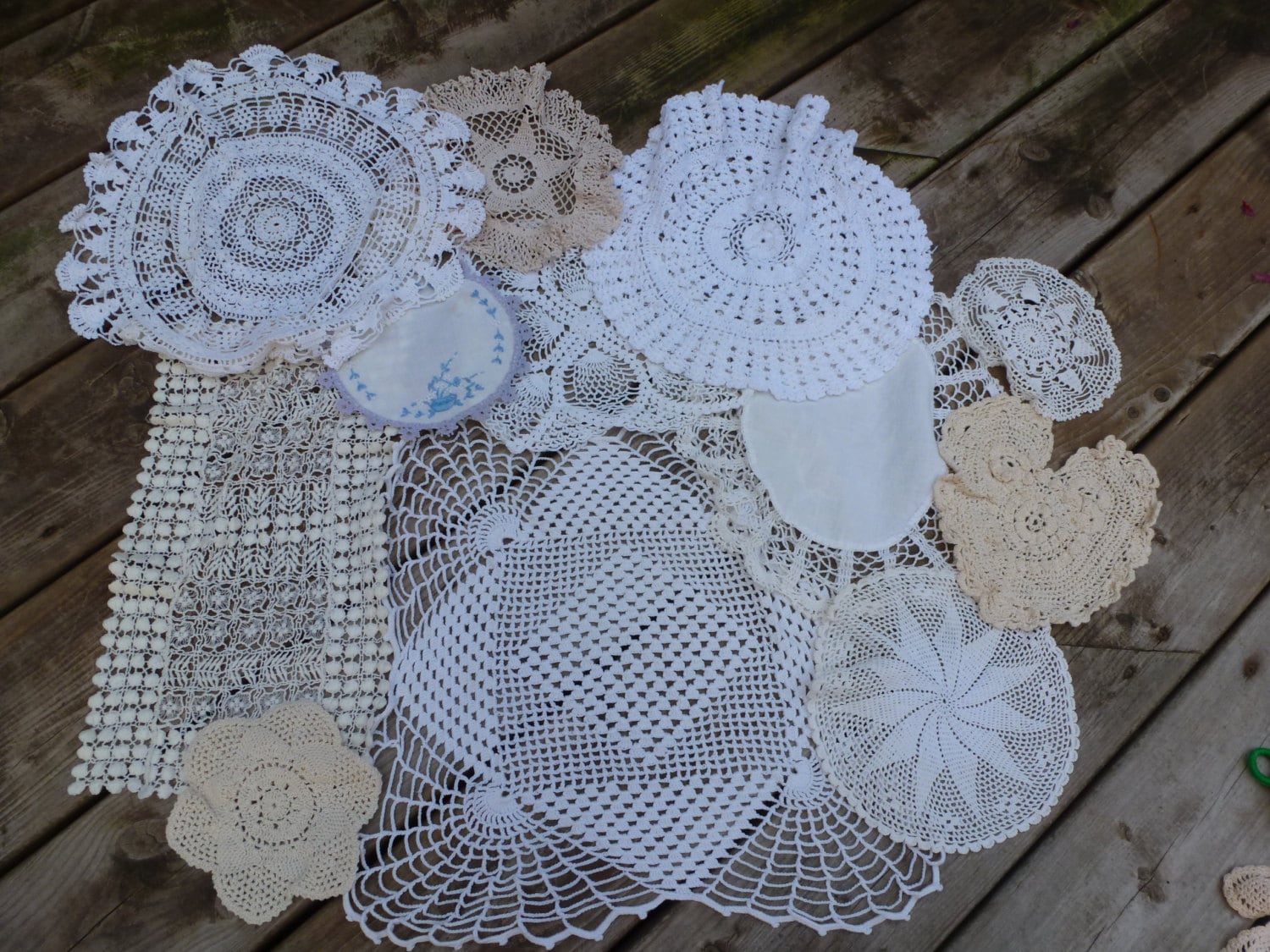 Vintage Doilies 12 Vintage and Antique Doilies Farmhouse Decor