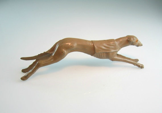 Dog Figurine. Greyhound Statue. Miniature Made by bohemiantrading